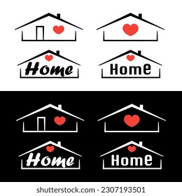 Hand drawn house. Simple vector icon on a white background.