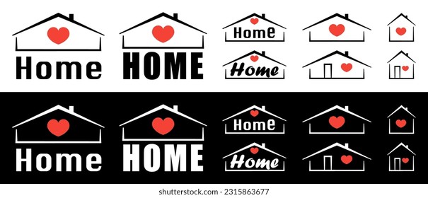 Hand drawn house. Simple vector icon on a white background.