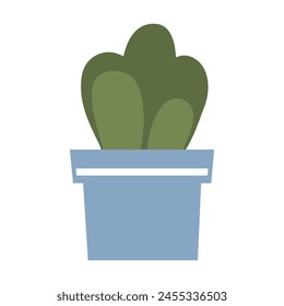 Hand drawn houseplant illustration on a white background.