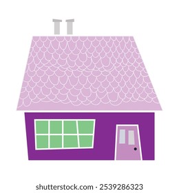 Hand drawn houses flat design on white background