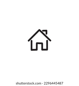 Casa dibujada a mano,ilustración vectorial eps10 