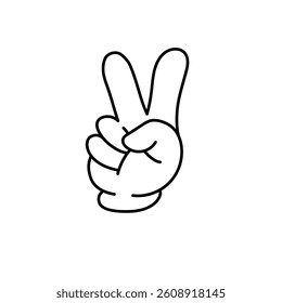 hand drawn human finger icon in doodle style. vector illustration. human hand sign.