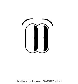 hand drawn human finger icon in doodle style. vector illustration. human hand sign.