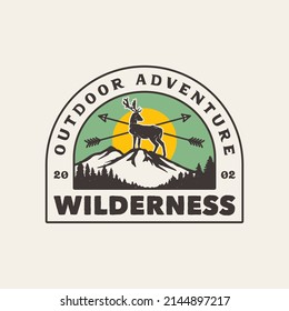 Hand Drawn Hunting Club Logo Label Badge