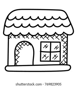  A hand drawn hut 