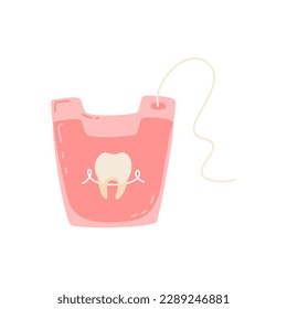 hand drawn hygiene dental floss