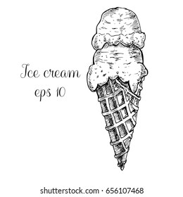 Hand drawn ice cream