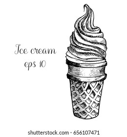 Hand drawn ice cream