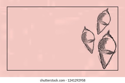 Hand Drawn Ice Cream Background. Design Element For Banner, Poster, Gift, Promotion. Vector Illustration Eps 10