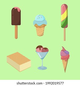 Hand drawn ice cream collection