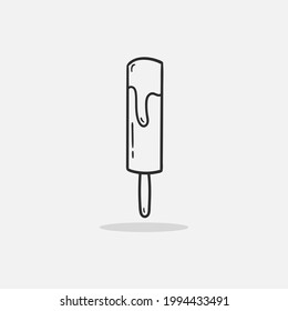 Hand drawn Ice cream icon Design Template. Illustration vector graphic. doodle ice cream print. Perfect for for cafe menu, card, birthday card decoration.