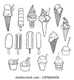 Hand drawn ice cream