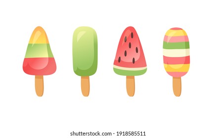 Hand Drawn Ice Cream Vector Artistic Drawing. Summer Illustration Sweet Fast Food