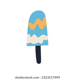 helado hecho a mano. ilustración vectorial en estilo plano
