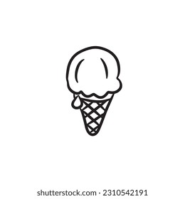 Hand drawn icecream isolated on white background,vector illustration eps10