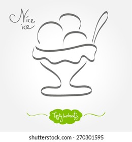 hand drawn ice-cream vector icon