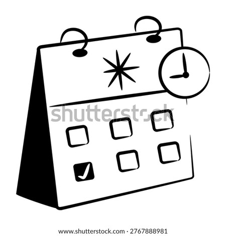 Hand drawn icon of an appointment schedule