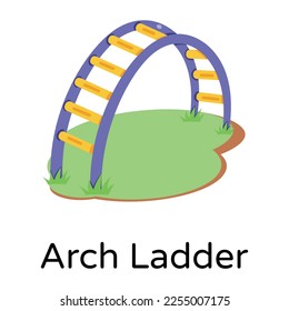 Icono dibujado a mano de la escalera de arco 