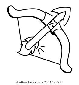 Ein handgezeichnetes Symbol einer Pfeilkurve 

