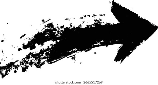 Icono dibujado a mano. Icono de Vector de flecha. Bueno para proyectos. Icono de flecha negra sobre fondo blanco. icono de flecha para el diseño de su Sitio web, logotipo, App, interfaz de usuario. flecha indica el símbolo de dirección. 