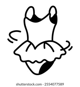 A hand drawn icon of ballerina clothes 