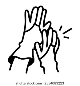 Hand drawn icon of ballet gloves 

