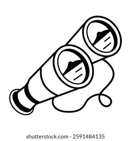 A hand drawn icon of binoculars
