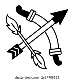 Ein handgezeichnetes Symbol eines Bugpfeils 
