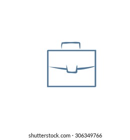 Hand drawn icon of briefcase.