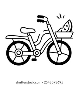 Hand drawn icon of bucket cycle  