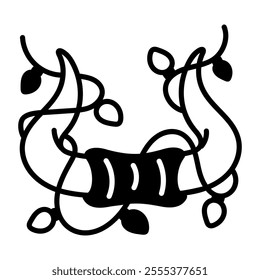 A hand drawn icon of bull horn 

