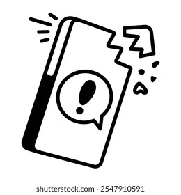 Ein handgezeichnetes Symbol für einen Kommunikationsfehler 
