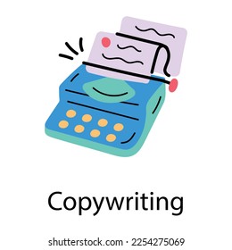 Hand drawn icon of copywriting 