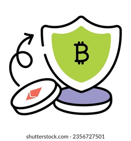 Icono dibujado a mano de seguridad criptográfica 