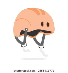 A hand drawn icon of cycling helmet, ready to use vector