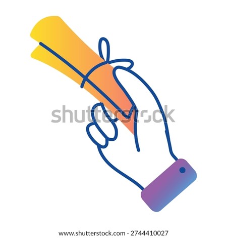 Hand drawn icon of a degree