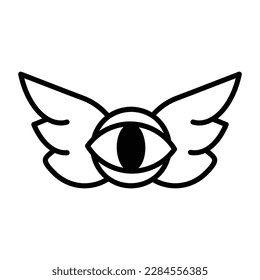 Hier ist ein handgezeichnetes Symbol, das das Monster-Auge abbildet 