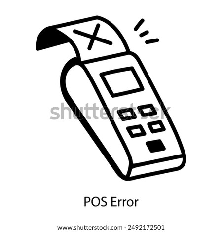 A hand drawn icon depicting pos error 