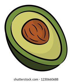 Hand drawn of  icon design of an avocado