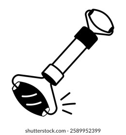A hand drawn icon of face roller 

