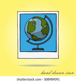 hand drawn icon. globe