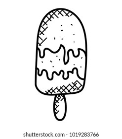 
Hand drawn icon of ice lolly or ice cream
