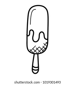 
Hand drawn icon of ice lolly or ice cream
