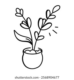 A hand drawn icon of liatris plant 
