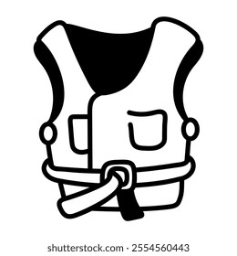 A hand drawn icon of life jacket 