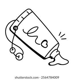 A hand drawn icon of lip tint 
