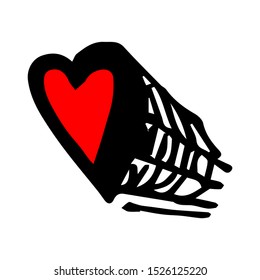 hand drawn of icon love. with different style. isolated on white background. vector illustration for concept design 