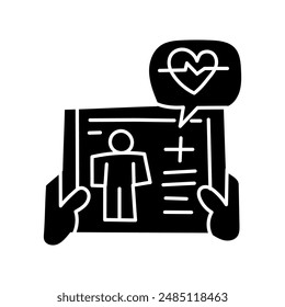 Hand Drawn icon of Medical report