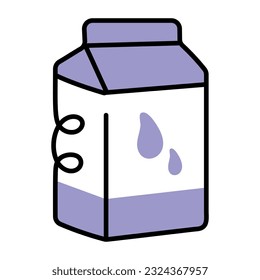 Hand drawn icon of milk packet 