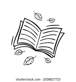 Icono dibujado a mano del cuaderno en estilo doodle aislado en fondo blanco.